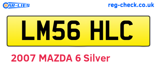LM56HLC are the vehicle registration plates.