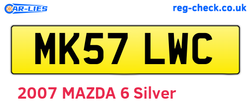 MK57LWC are the vehicle registration plates.