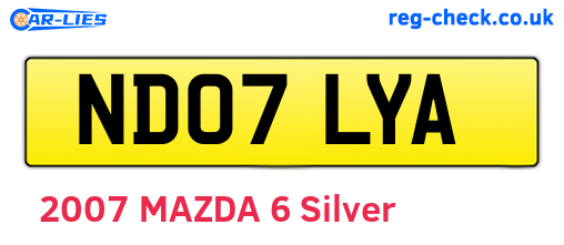 ND07LYA are the vehicle registration plates.