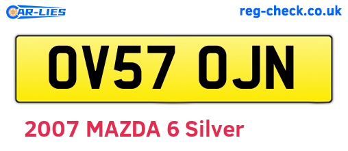 OV57OJN are the vehicle registration plates.