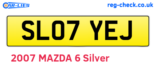 SL07YEJ are the vehicle registration plates.