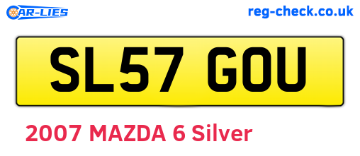 SL57GOU are the vehicle registration plates.