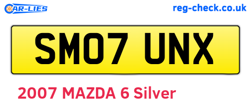 SM07UNX are the vehicle registration plates.