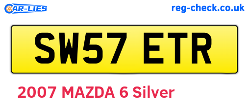 SW57ETR are the vehicle registration plates.