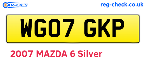 WG07GKP are the vehicle registration plates.