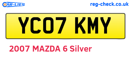 YC07KMY are the vehicle registration plates.