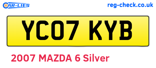 YC07KYB are the vehicle registration plates.