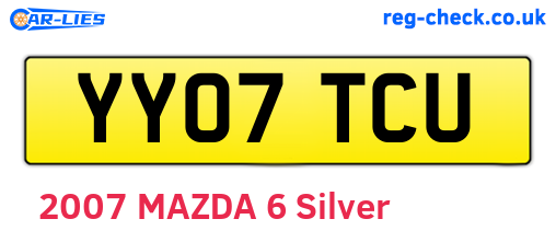 YY07TCU are the vehicle registration plates.