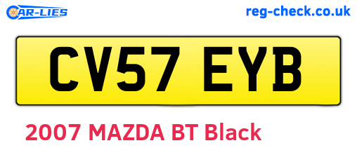 CV57EYB are the vehicle registration plates.