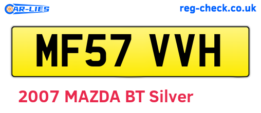 MF57VVH are the vehicle registration plates.