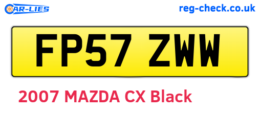 FP57ZWW are the vehicle registration plates.
