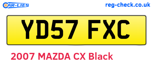 YD57FXC are the vehicle registration plates.