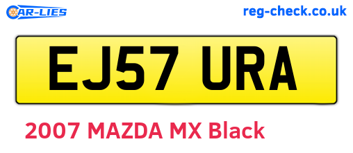 EJ57URA are the vehicle registration plates.