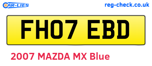 FH07EBD are the vehicle registration plates.