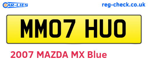 MM07HUO are the vehicle registration plates.