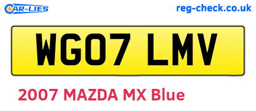 WG07LMV are the vehicle registration plates.