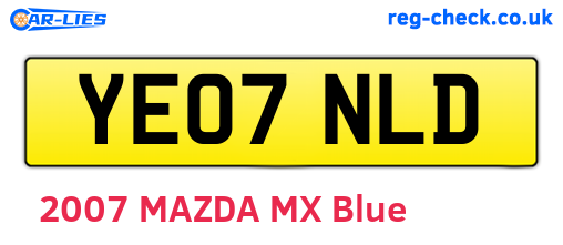 YE07NLD are the vehicle registration plates.