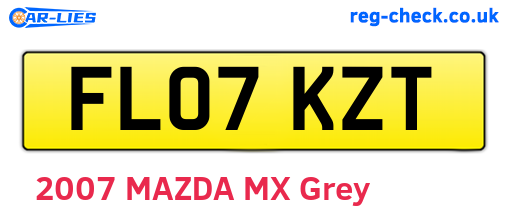 FL07KZT are the vehicle registration plates.