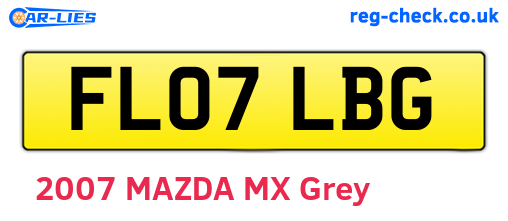 FL07LBG are the vehicle registration plates.