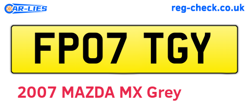 FP07TGY are the vehicle registration plates.