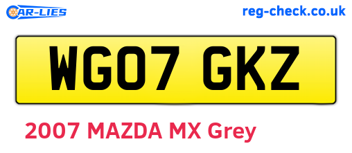 WG07GKZ are the vehicle registration plates.