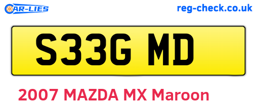 S33GMD are the vehicle registration plates.