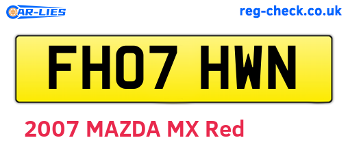 FH07HWN are the vehicle registration plates.