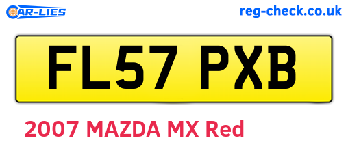 FL57PXB are the vehicle registration plates.