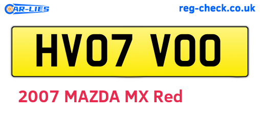 HV07VOO are the vehicle registration plates.