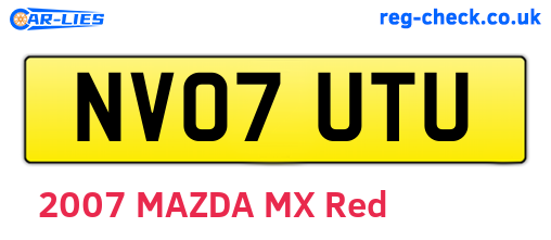 NV07UTU are the vehicle registration plates.
