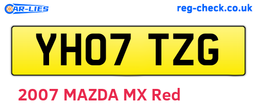 YH07TZG are the vehicle registration plates.