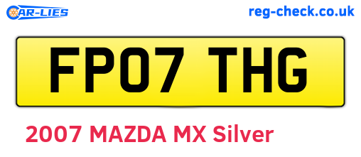 FP07THG are the vehicle registration plates.