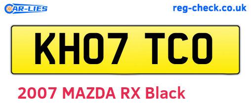 KH07TCO are the vehicle registration plates.