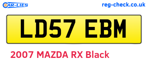 LD57EBM are the vehicle registration plates.