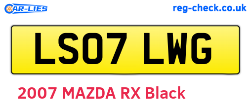 LS07LWG are the vehicle registration plates.