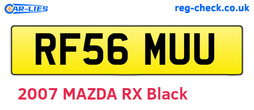 RF56MUU are the vehicle registration plates.