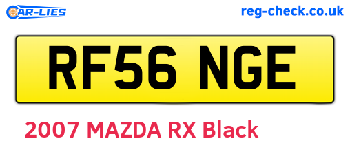 RF56NGE are the vehicle registration plates.