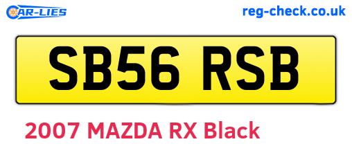 SB56RSB are the vehicle registration plates.