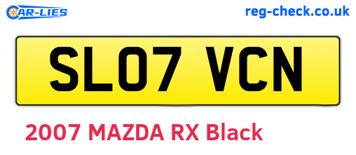SL07VCN are the vehicle registration plates.