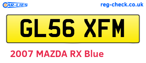 GL56XFM are the vehicle registration plates.
