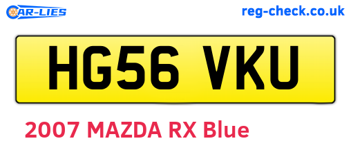 HG56VKU are the vehicle registration plates.