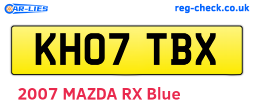 KH07TBX are the vehicle registration plates.