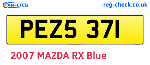PEZ5371 are the vehicle registration plates.