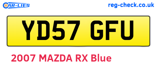 YD57GFU are the vehicle registration plates.