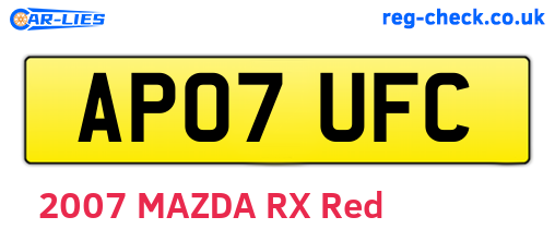 AP07UFC are the vehicle registration plates.