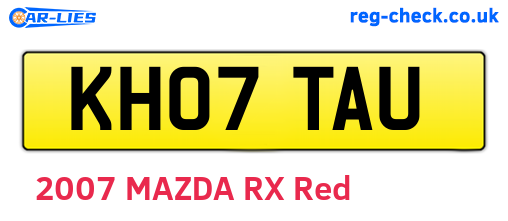 KH07TAU are the vehicle registration plates.