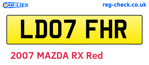 LD07FHR are the vehicle registration plates.