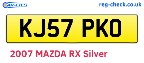 KJ57PKO are the vehicle registration plates.