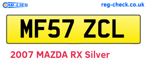 MF57ZCL are the vehicle registration plates.