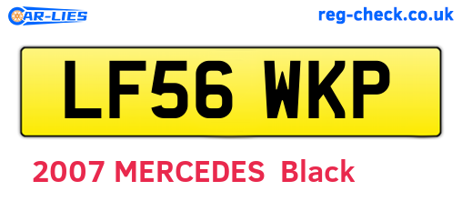 LF56WKP are the vehicle registration plates.